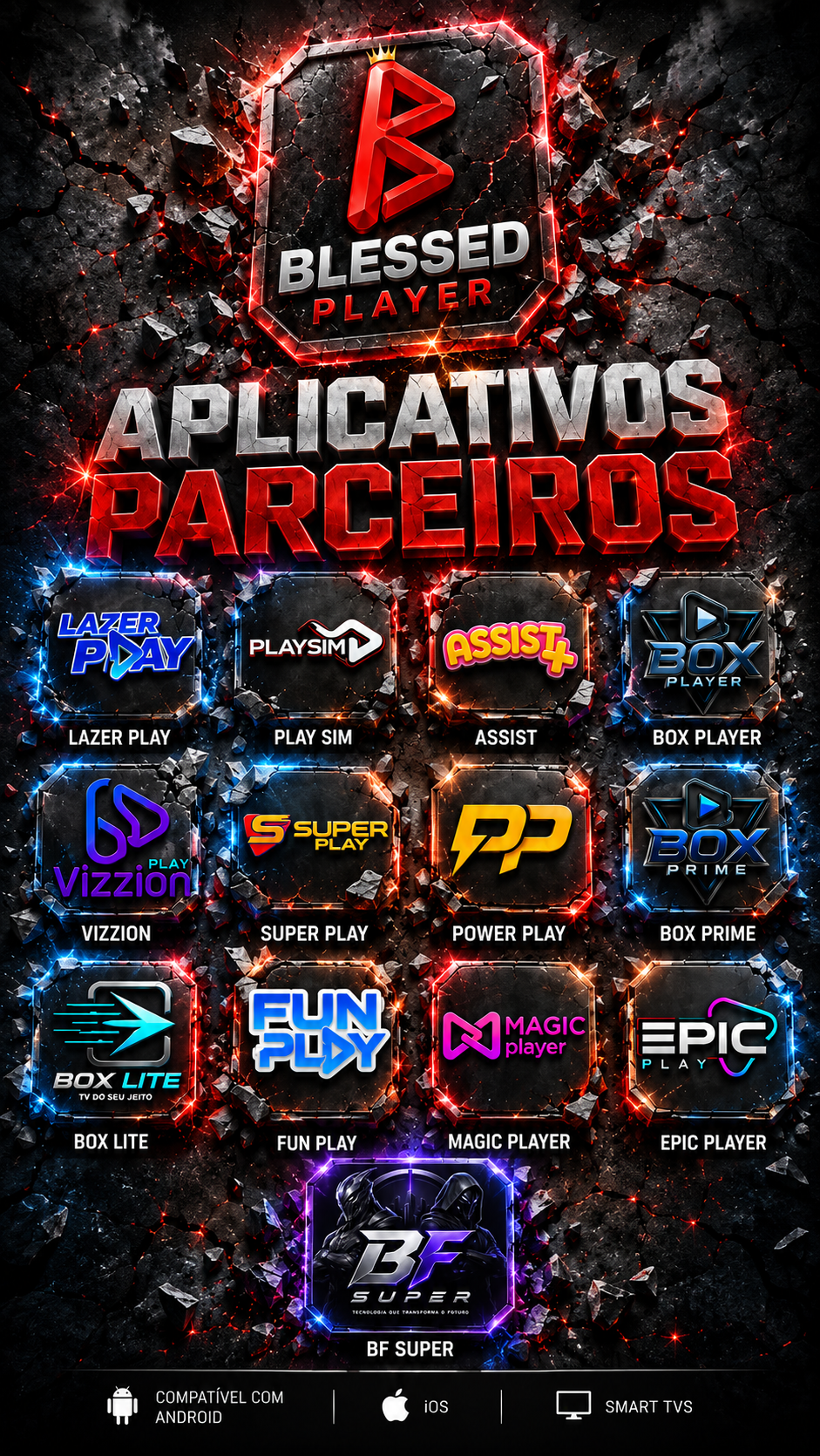 Aplicativos parceiros da Global Play